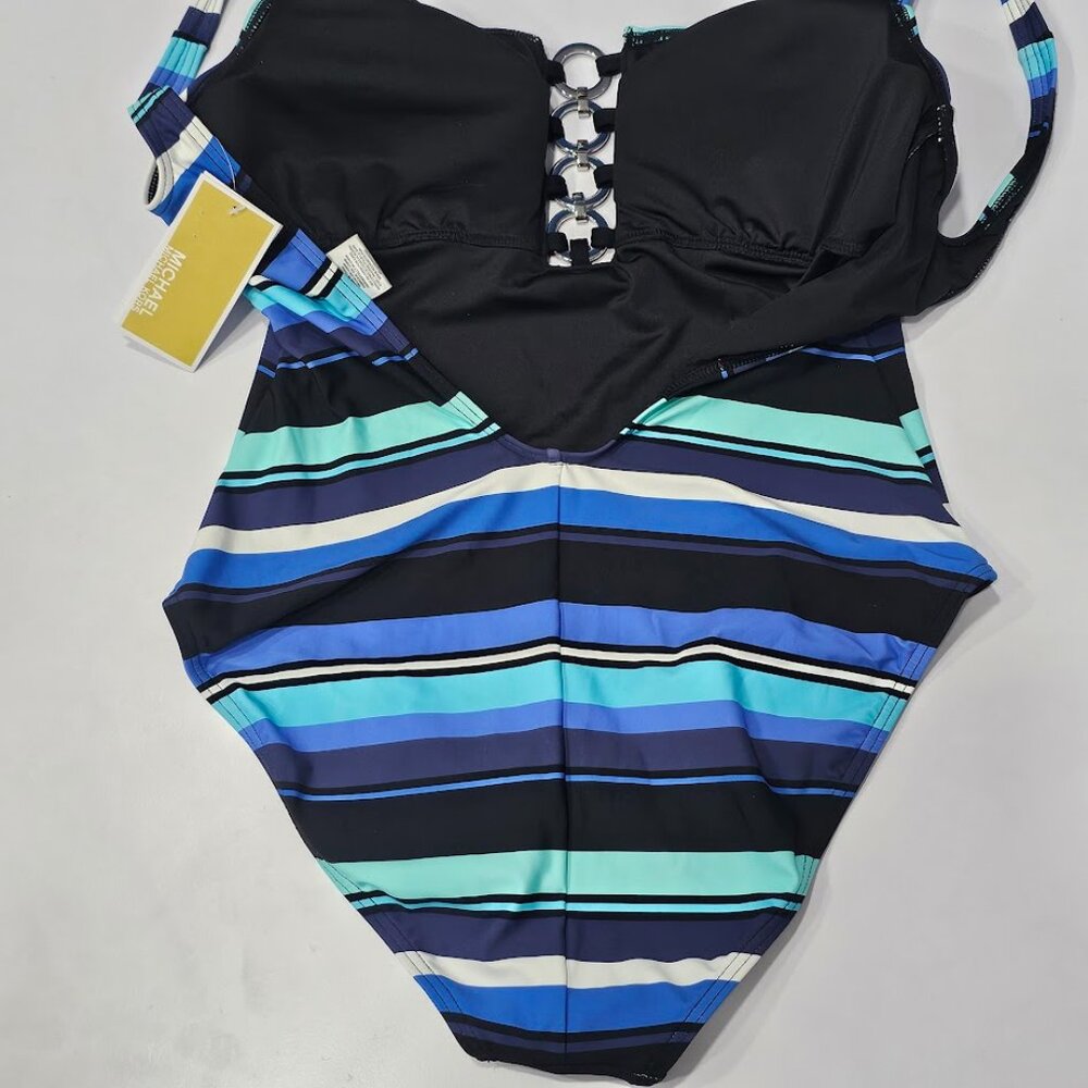Michael Kors Ring-Front One-Piece Swimsuit - Picture 6 of 8